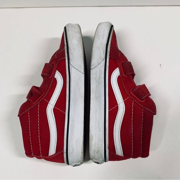 Vans SK-8 Mid Shoe Suede Red Strap Kids Size US 3 EU 34 UK2.5 - Picture 8 of 8